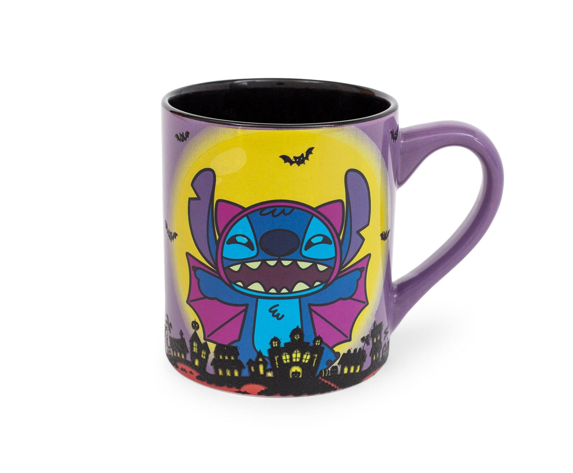 Disney Lilo & Stitch Vampire Ceramic Glitter Mug | Holds 14 Ounces
