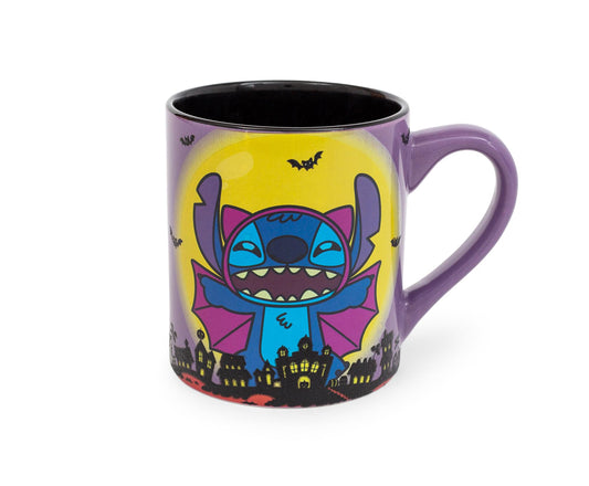 Disney Lilo & Stitch Vampire Ceramic Glitter Mug | Holds 14 Ounces