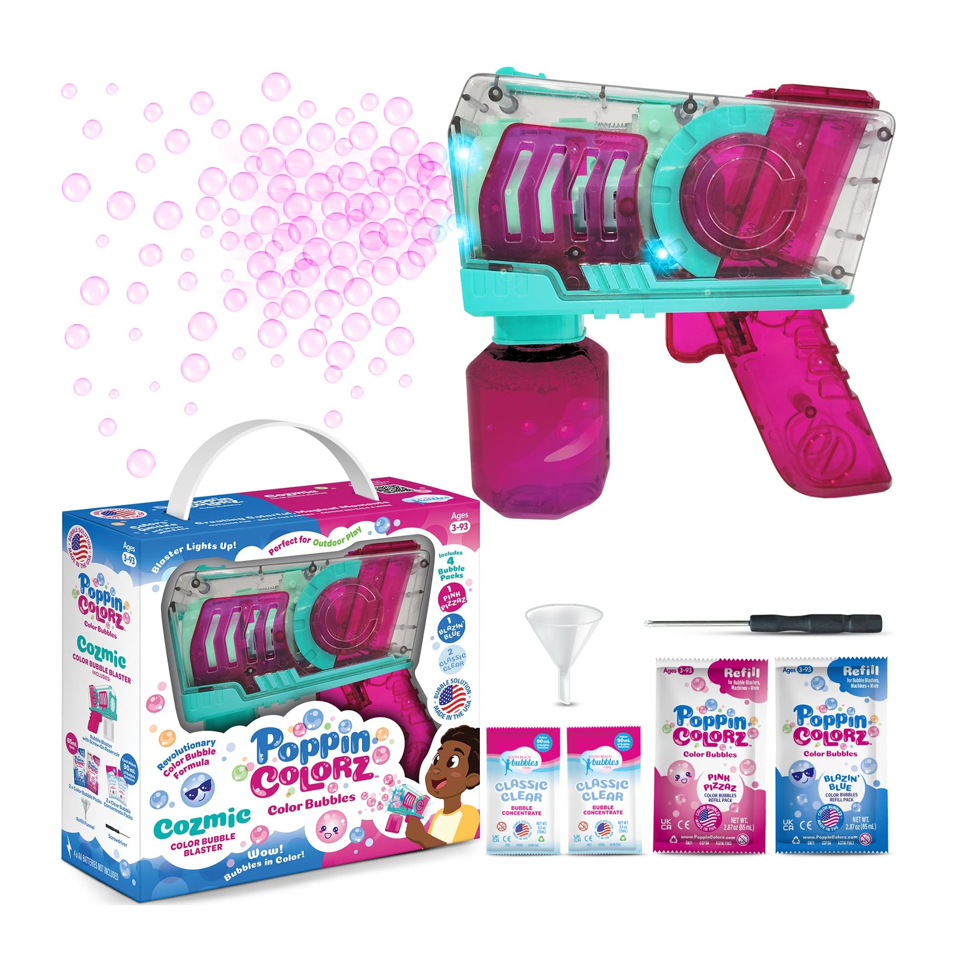 PoppinColorz Light-Up Cozmic Bubble Blaster