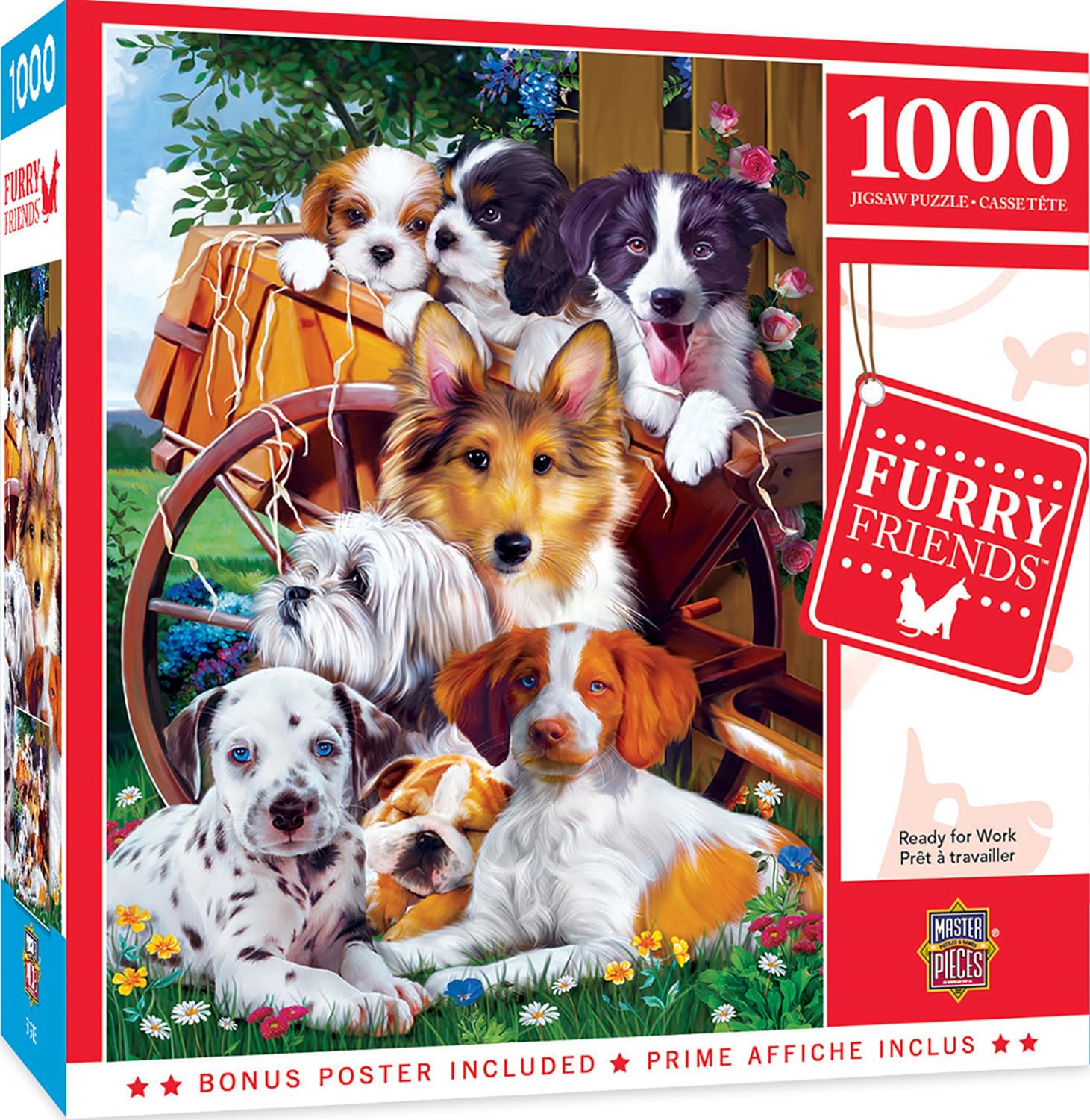 Furry Friends Ready for Work 1000 Piece Jigsaw Puzzle