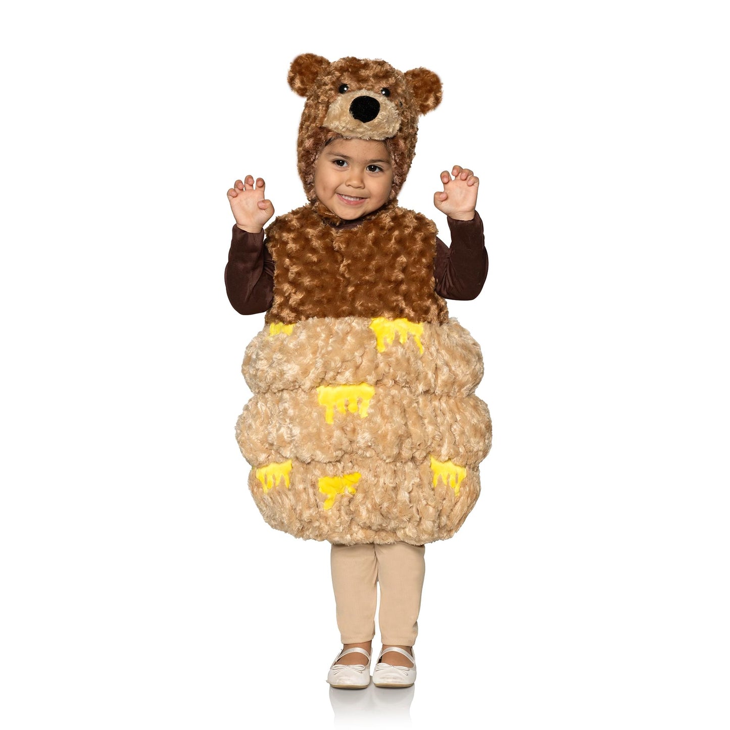 Honey Bear Plush Swirl Fur Toddler Costume | M