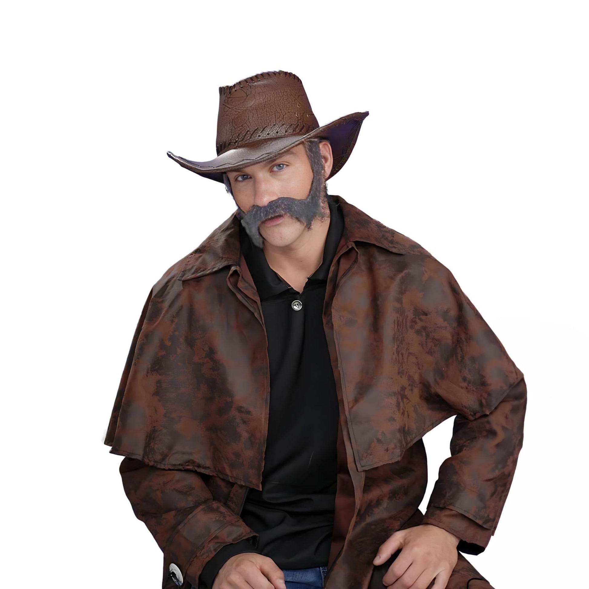 Civil War General Grey Moustache & Beard Costume Set