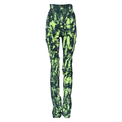 Green Color Splash High Waist Denim Jeans