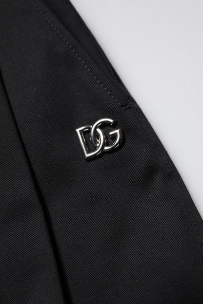 Black Cotton HighWaist Wide Leg Pants