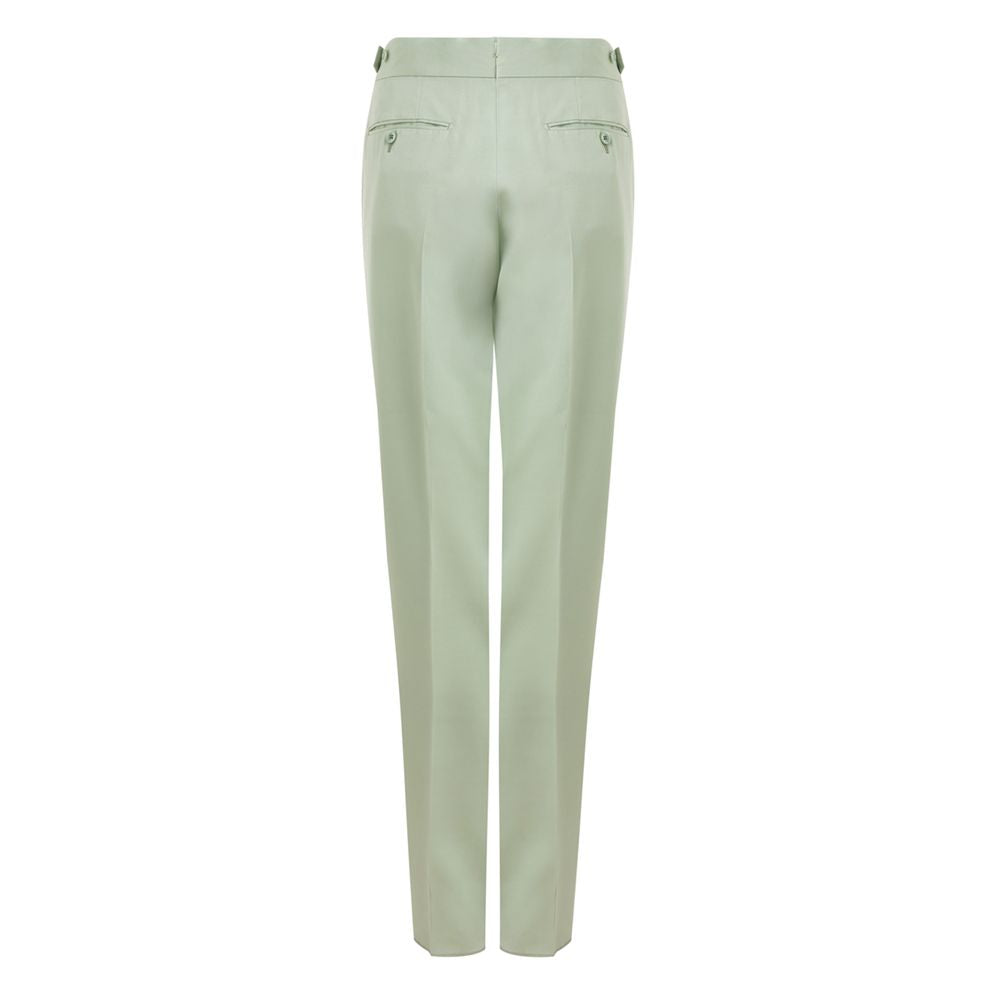 Green Viscose Chino Pant