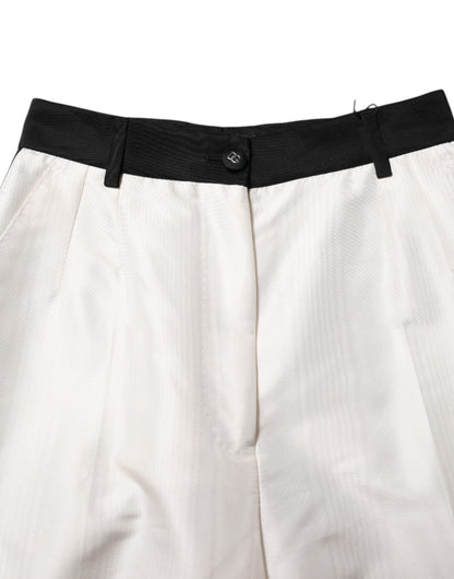 White High Waist Straight Dress Trouser Pants