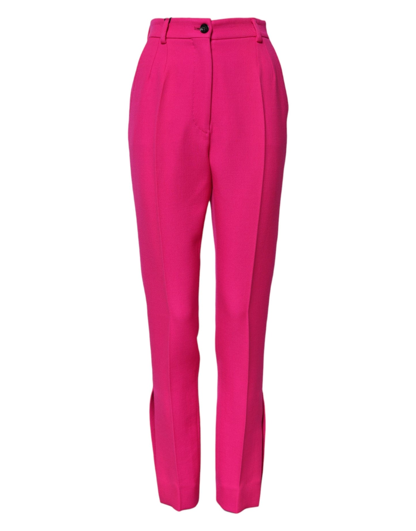 Fuchsia Pink HighWaist Tapered Trouser Pants