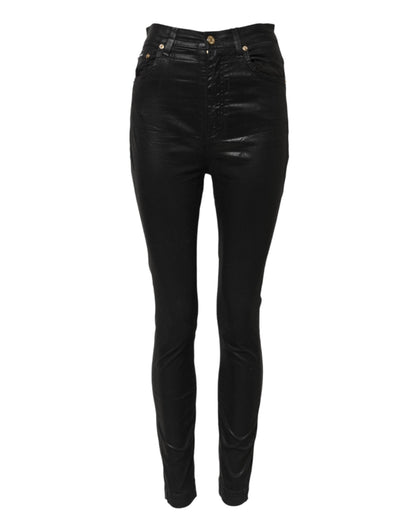 Black GRACE High Waist Skinny Denim Jeans