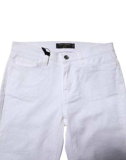 White GRACE Mid Waisted Skinny Denim Jeans