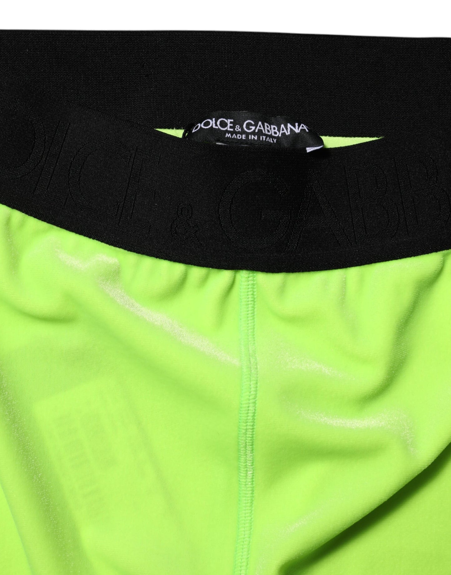 Green Nylon Slim Fit Leggings Pants