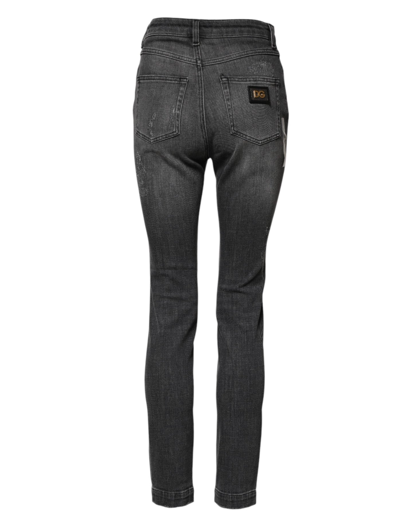 Dark Gray AUDREY Cotton Skinny Denim Jeans