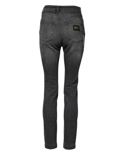 Dark Gray AUDREY Cotton Skinny Denim Jeans
