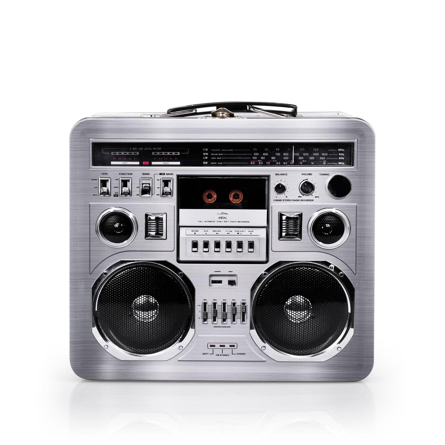80's Boombox Radio Lunchbox Tin Tote