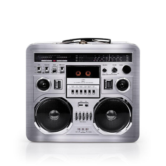 80's Boombox Radio Lunchbox Tin Tote