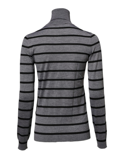 Gray Floral Embroidery Pullover Sweater