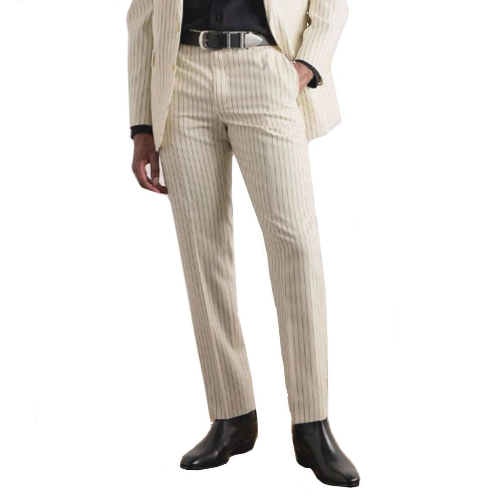 Wool Striped Pants