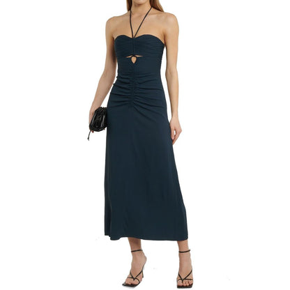 Cut-Out Ruched Maxi Dress