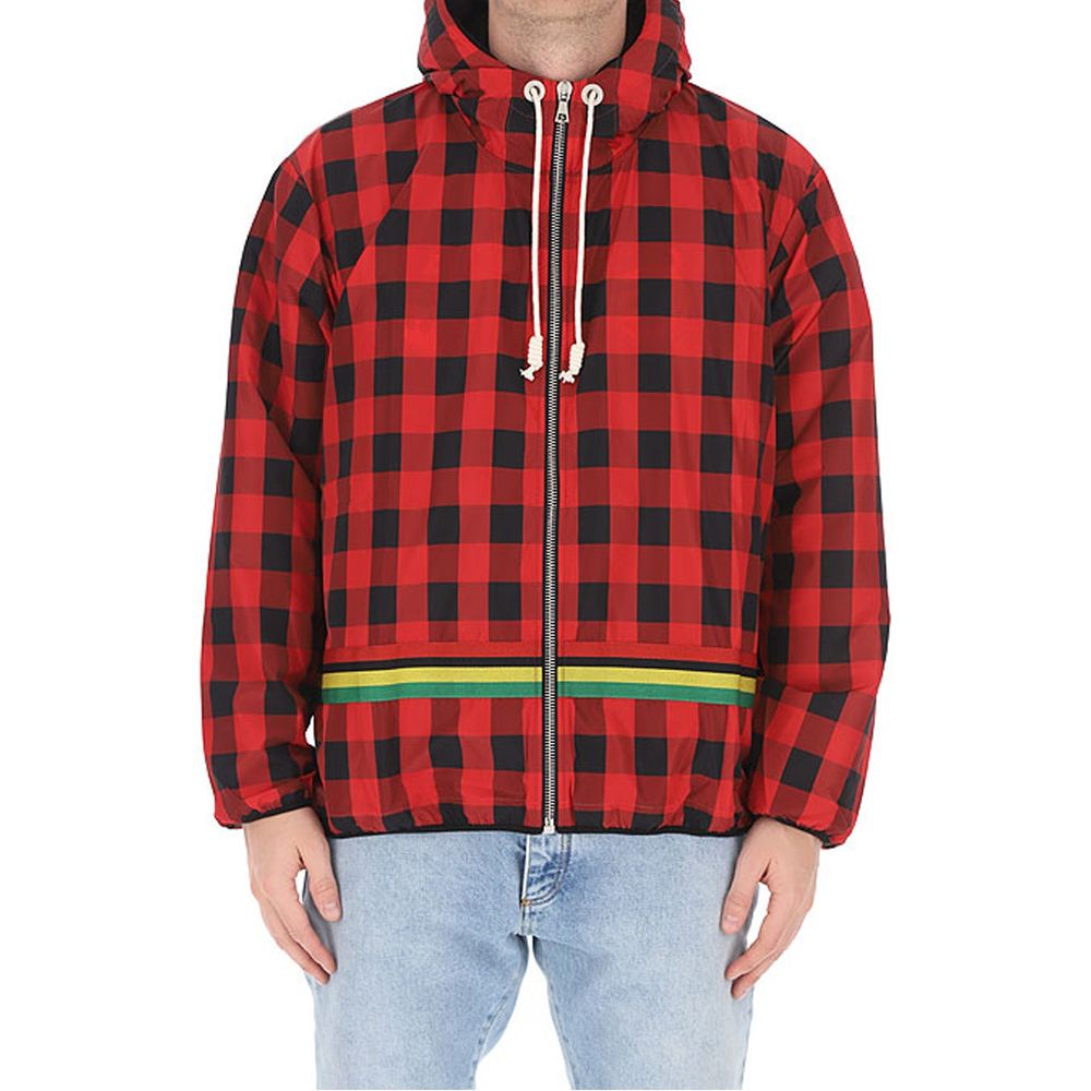 Checked  Windbreaker Jacket