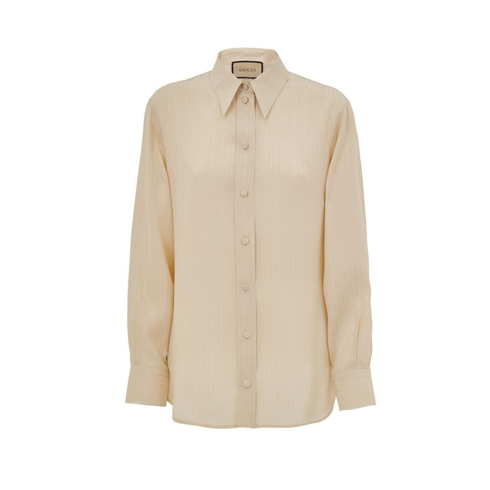 Beige Silk Shirt
