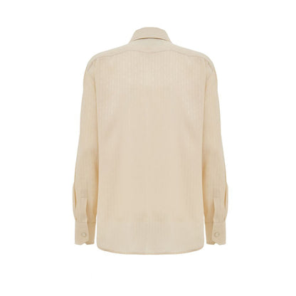 Beige Silk Shirt