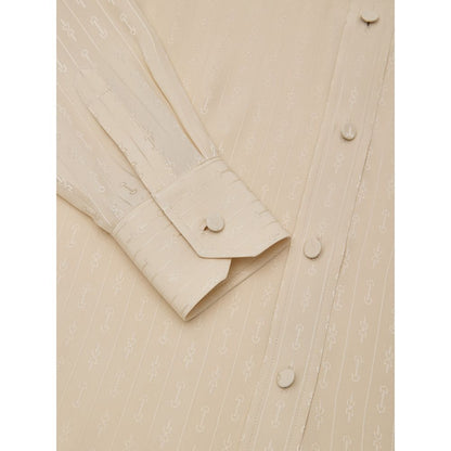 Beige Silk Shirt
