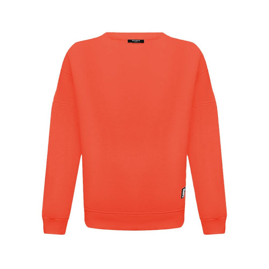 Orange Cotton Men Sweater