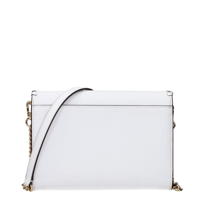 White Leather Clutch Bags