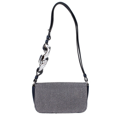 Blue Fabric Shoulder Bags
