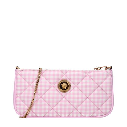 Pink Fabric Shoulder Bags