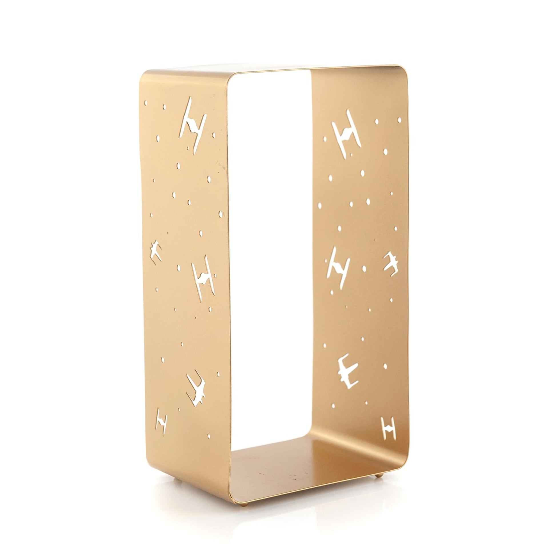 Star Wars Gold Stamped Lantern | X-Wing & TIE Fighter Battle | 11.5 Inches Tall