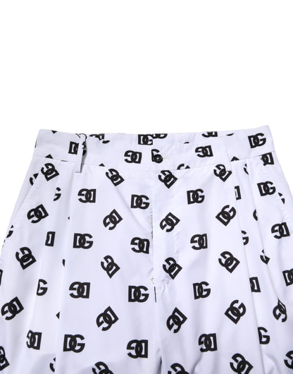 White Logo Cotton Skinny Denim Trouser Pants