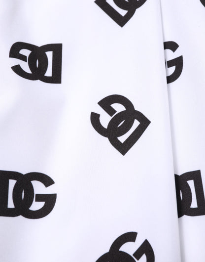 White Logo Cotton Skinny Denim Trouser Pants