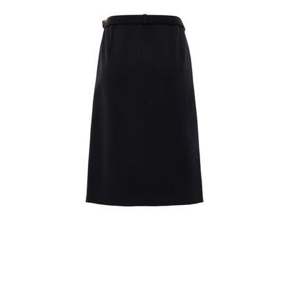 Black Wool Skirt