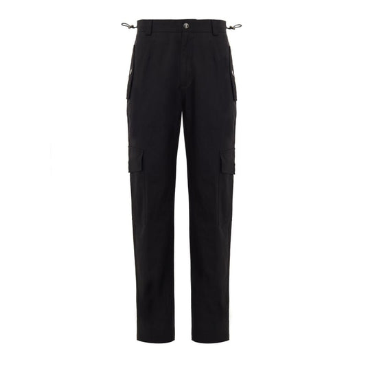 Black Cotton Cargo Pant