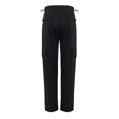 Black Cotton Cargo Pant