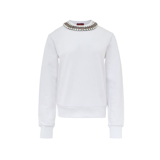 White Cotton Sweatshirt
