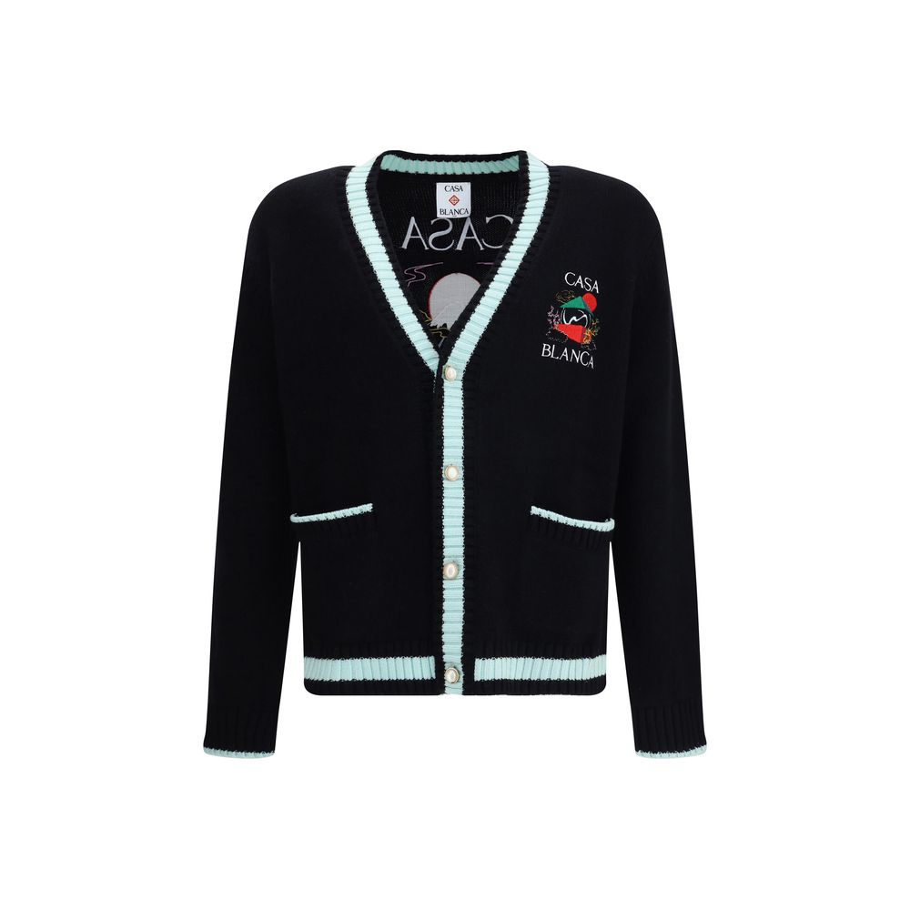 Merino Wool embroidered Cardigan