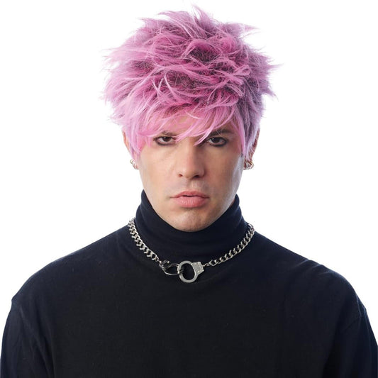 Rap Rocker Adult Pink Costume Wig