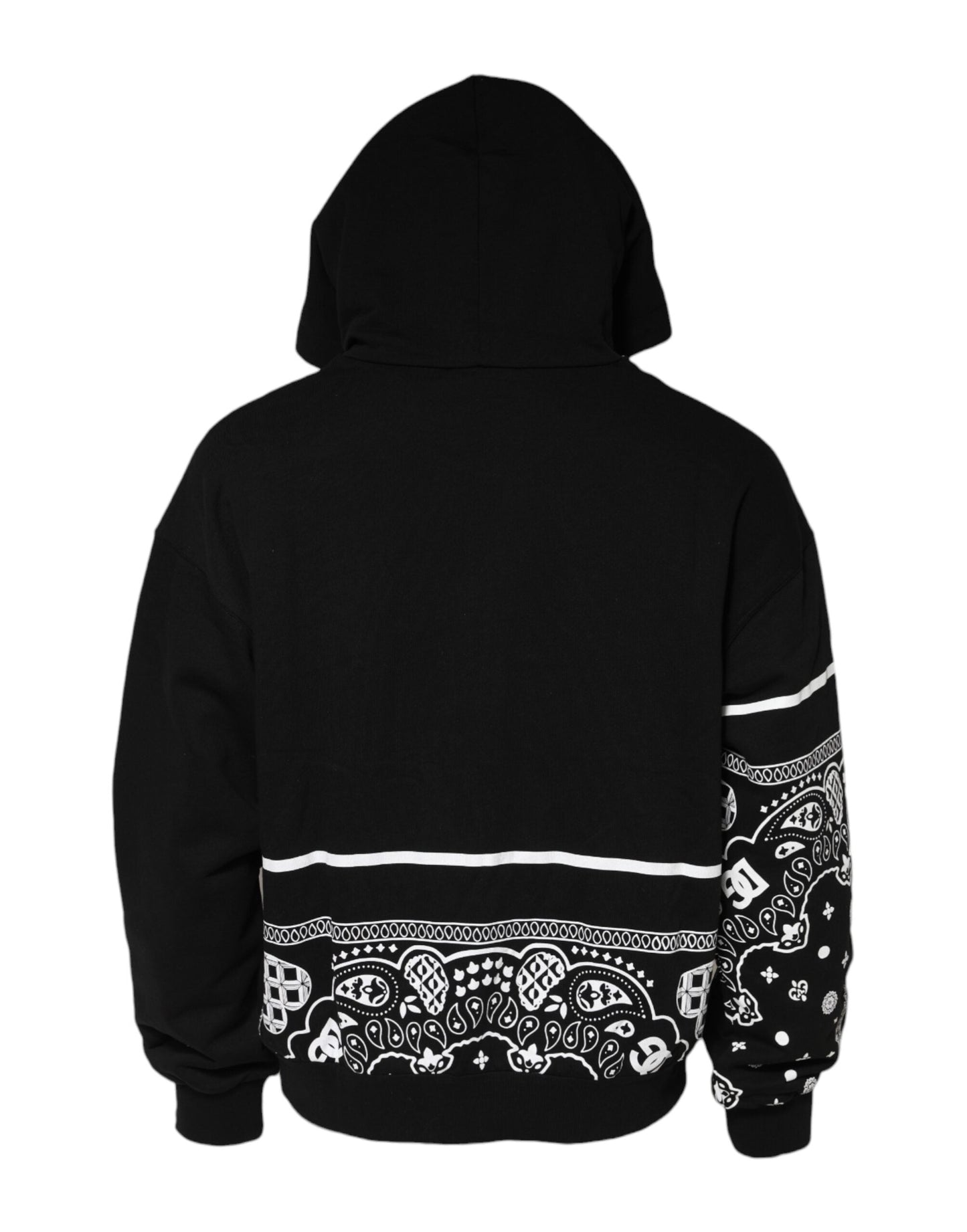 Black Bandana Hooded Men Sweatshirt Sweater