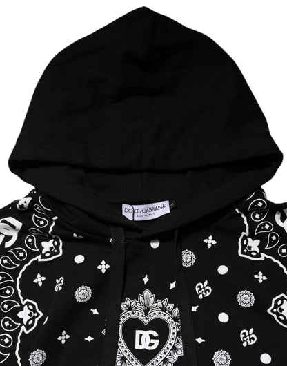 Black Bandana Hooded Men Sweatshirt Sweater