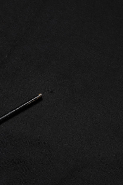 Black Logo Plaque Cotton Crew Neck T-shirt