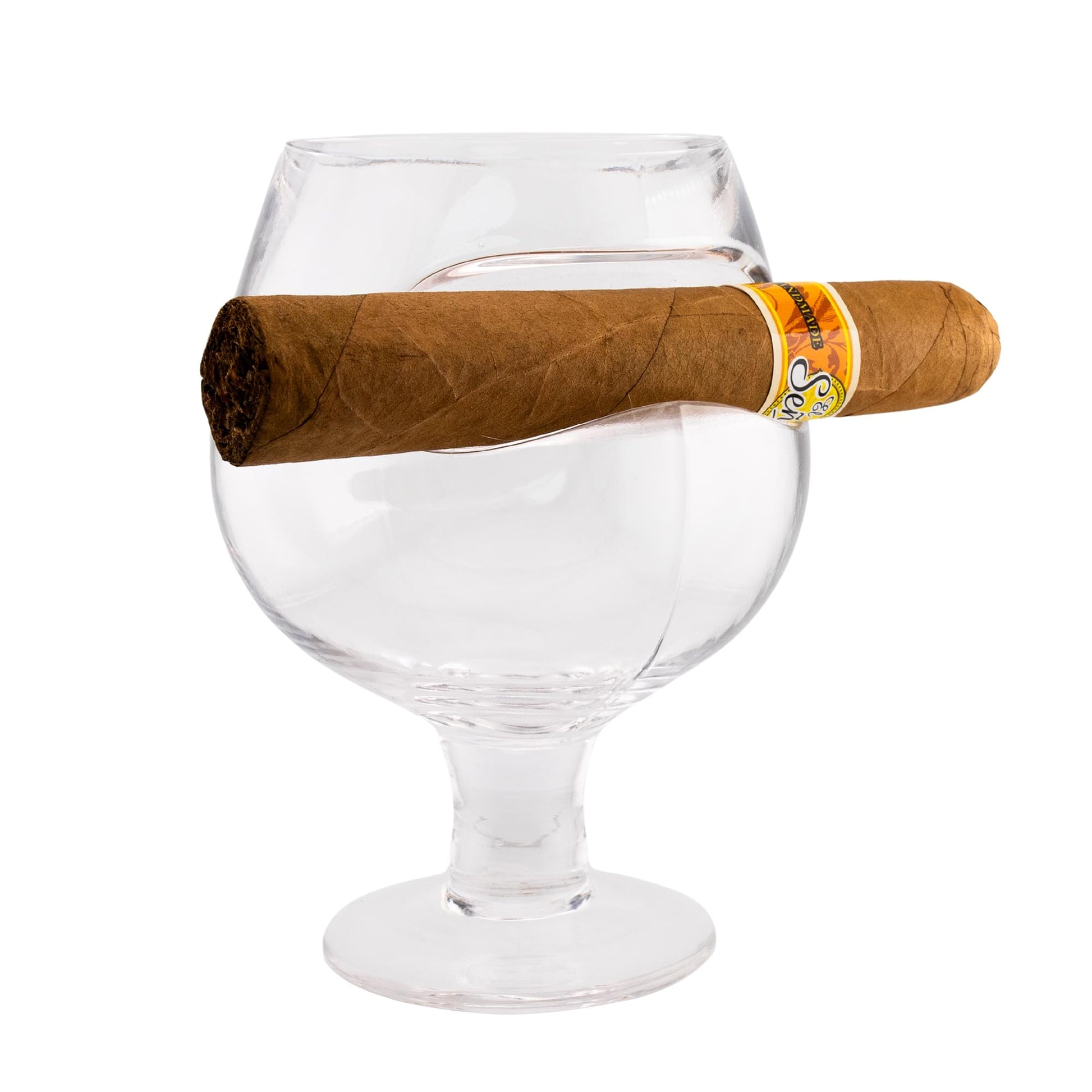 Cigar Czar 11oz Cognac Glass | Brandy Snifter w/ Cigar Rest 