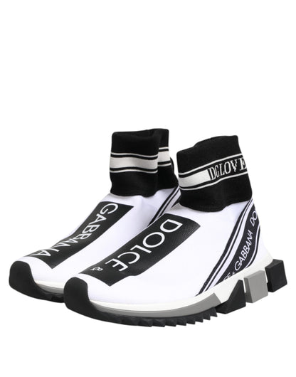 White Black Sorrento Socks Sneakers Shoes