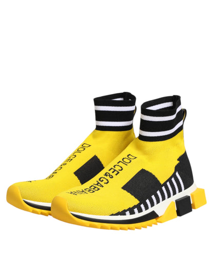 Yellow Black Sorrento Socks Sneakers Shoes