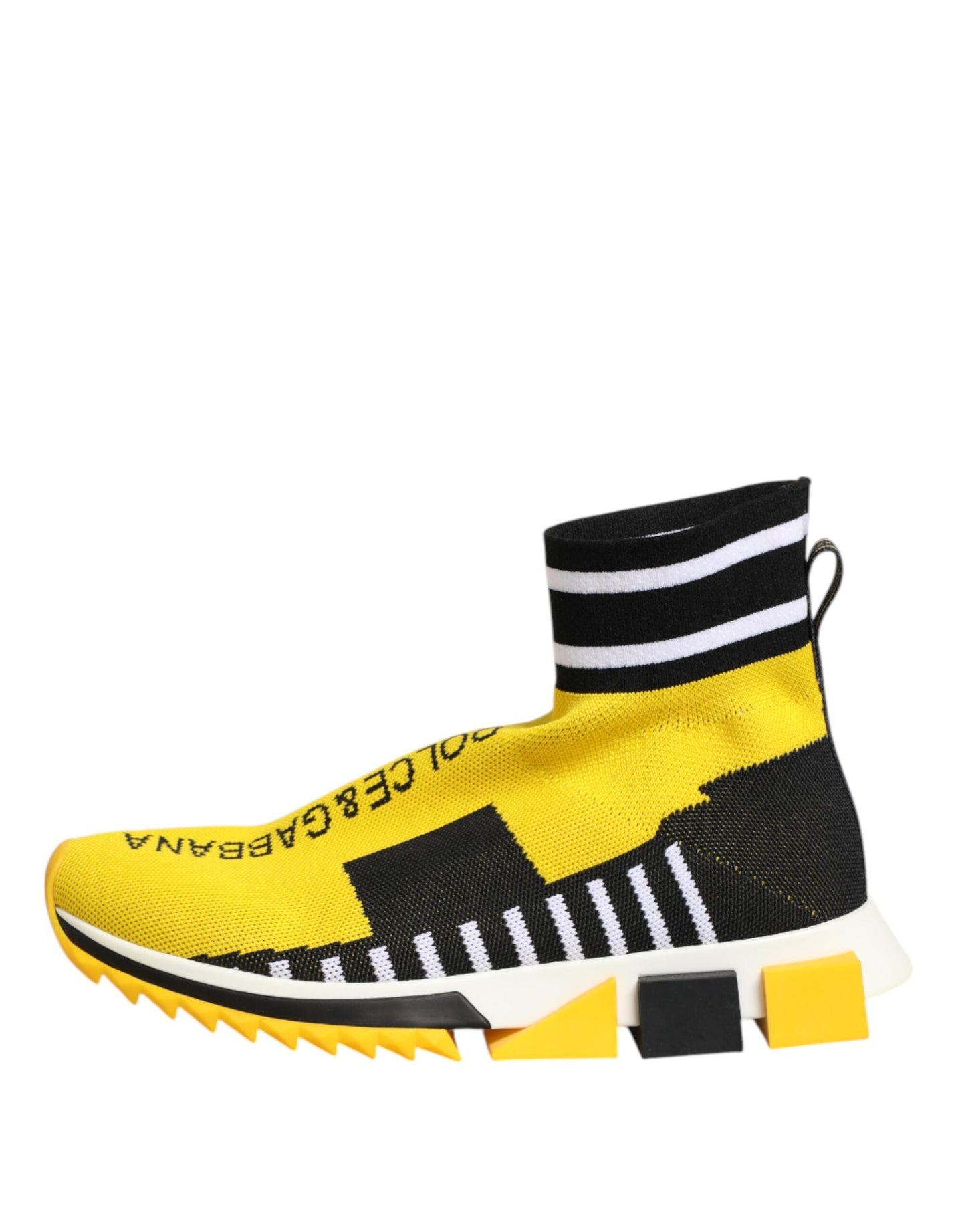 Yellow Black Sorrento Socks Sneakers Shoes