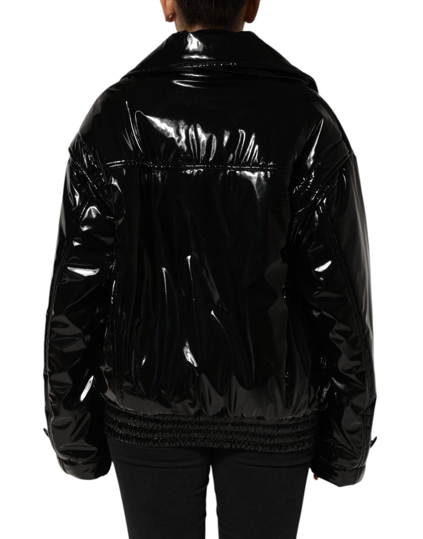 Polyester Black Quilted Puffer Coat  Jacket