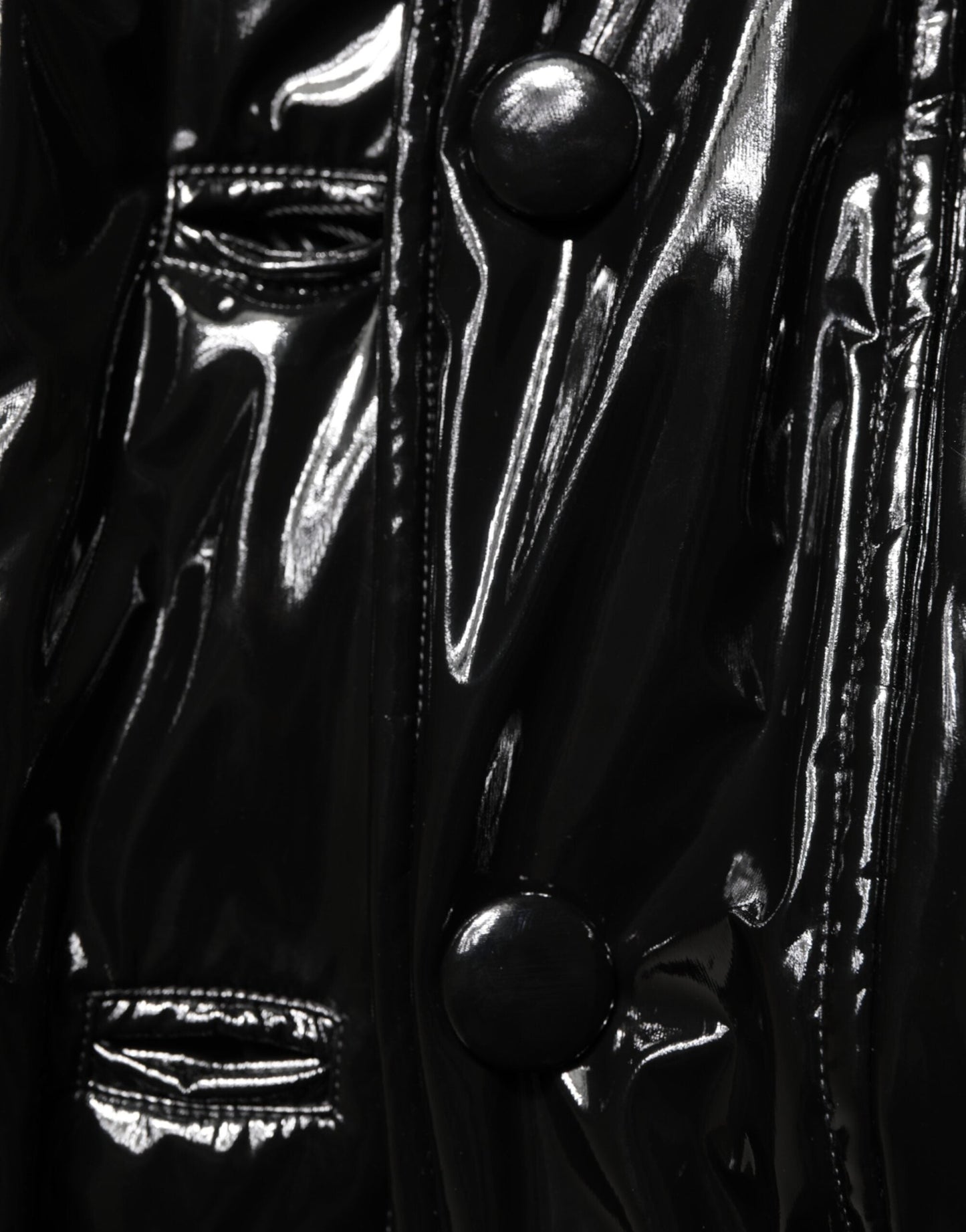 Polyester Black Quilted Puffer Coat  Jacket