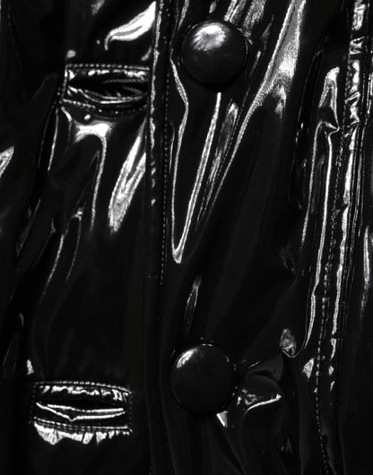 Polyester Black Quilted Puffer Coat  Jacket