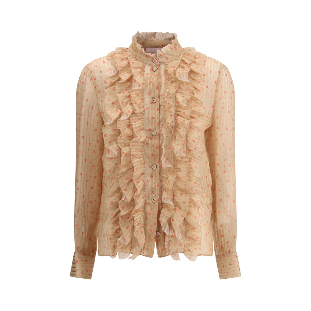 Rouches silk Blouse
