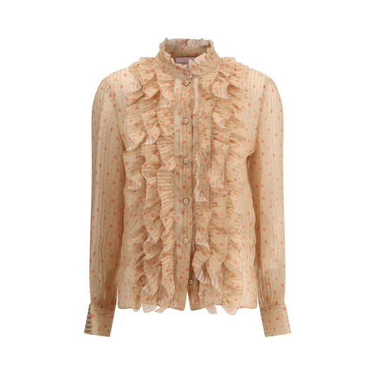 Rouches silk Blouse